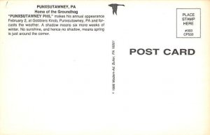 Home of the Groundhog, Punxsutawney Phil Punxstawney, Pennsylvania PA