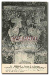 Old Postcard Vezelay Basilica Madeleine Capital of septreme engagee column le...