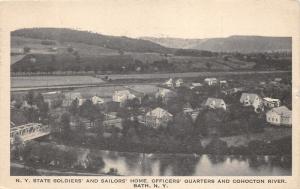 Bath New York State Soldiers & Sailors Home~Cohocton River Bridge~Albertype Pc