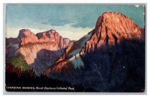 Postcard Canada Canadian Rockies Mount Stephen & Cathedral Peak