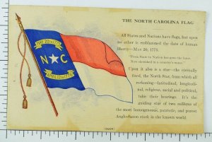 Enniss Decorating & Flag Co. North Carolina Flag State Poem On Back &T