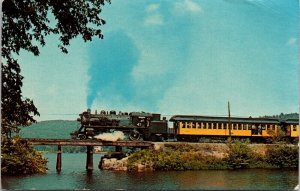 Steamtown USA Todds Pond Bradford New Hampshire Railroad Chrome Postcard 