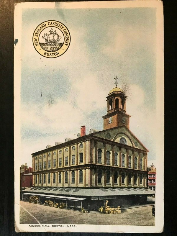 Vintage Postcard 1913 Faneuil Hall Boston Massachusetts United States