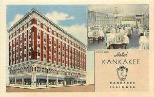 IL, Kankakee, Illinois, Hotel Kankakee, Multi View, Curteich No. 6B-H559