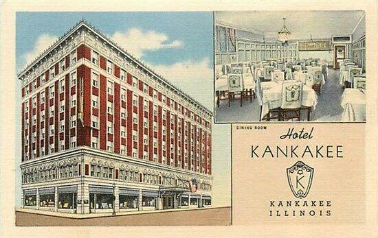 IL, Kankakee, Illinois, Hotel Kankakee, Multi View, Curteich No. 6B-H559