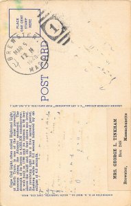 Highland Lighthouse Cape Cod Massachusetts linen 1946 postcard