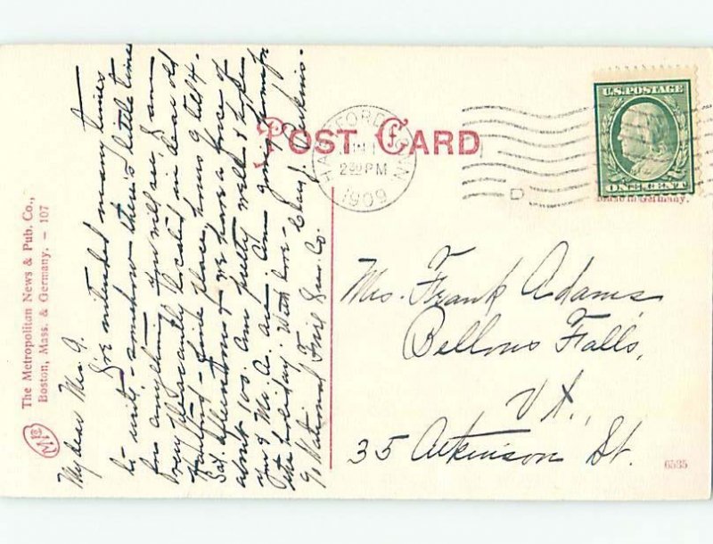 Pre-Chrome FOUNTAIN SCENE Hartford Connecticut CT AH6571