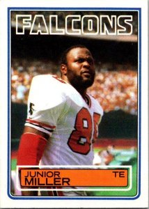 1983 Topps Football Card Junior Miller Atlanta Falcons