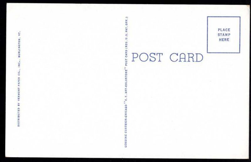 Vermont BURLINGTON Municipal Auditorium White Border