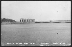 Power House & Dam Keokuk Iowa RPPC Used c1947