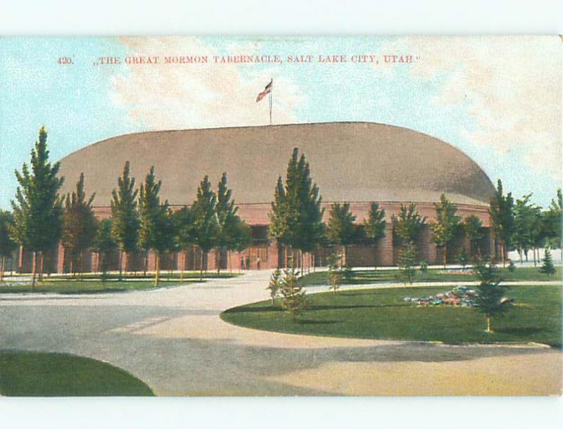 Unused Pre-1907 MORMON TABERNACLE Salt Lake City Utah UT Q1181