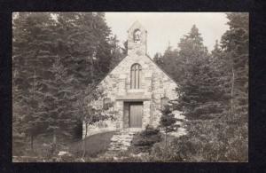 ME Stone Church Ocean Point Boothbay Harbor MAINE Real Photo Postcard RP RPPC