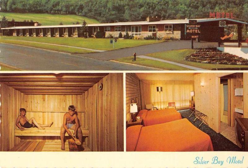 Silver Bay Minnesota Silver Bay Motel Multview Vintage Postcard J78164