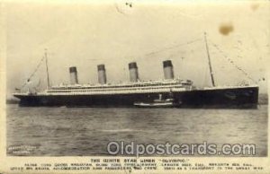 White Star Olympic Ship Sister Ship of the Titanic Ship Writing on back pin h...