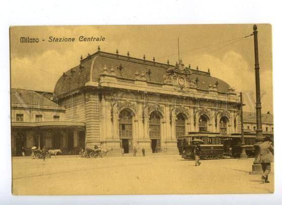 172145 ITALY MILANO Stazione Centrale Station Vintage postcard