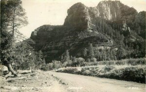 Arizona Flagstaff Sedona 1946 RPPC Photo Oak Creek Canyon Cook Postcard 20-9532