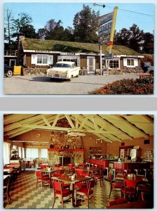 2 Postcards OSAGE BEACH, Missouri MO ~ Roadside SHERWOOD MOTEL Restaurant Gift