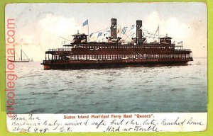 af7555 - USA - VINTAGE POSTCARD Postcards - 1906 SHIP Queens NAVI-