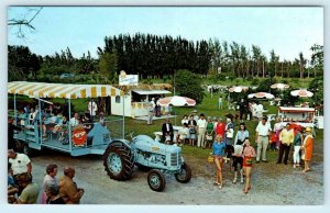 PALM BEACH, Florida FL ~ Roadside KNOLLWOOD GARDENS Wagon Train c1960s Postcard