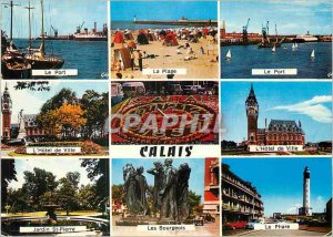 Modern Postcard Calais Calais Harbor Beach The City Hall Lighthouse Garden St...