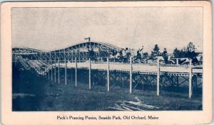 OLD ORCHARD, Maine ME ~ Seaside Park PECK'S PRANCING PONIES   c1910s Postcard