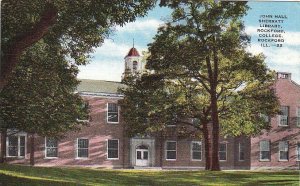 Postcard John Hall Sherratt Library Rockford College Rockford IL