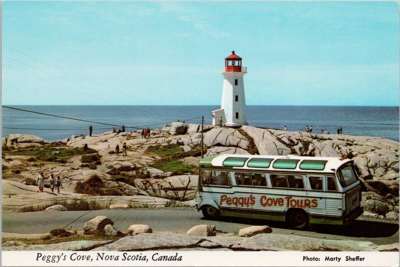 Peggy's Cove Tours Bus Peggy's Cove NS Nova Scotia UNUSED Postcard D94