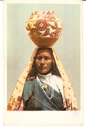 Pueblo Woman with Olla  Unused