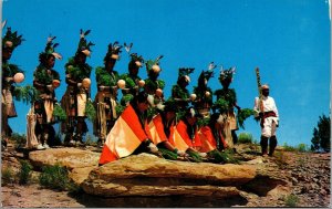 Vtg Gallup Inter-Tribal Indian Ceremonial Cochiti Dance Team Corn Dance Postcard