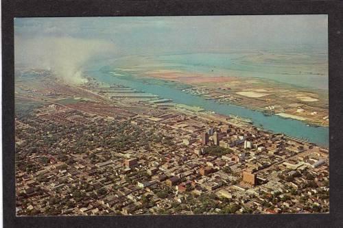 AL Aerial View of DOWNTOWN MOBILE ALABAMA PC Postcard