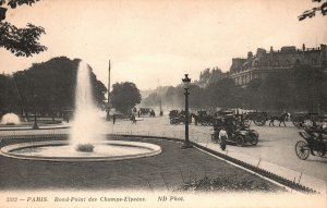 Vintage Postcard 1910's Rond-Point des Champs-Elysees Paris France FR