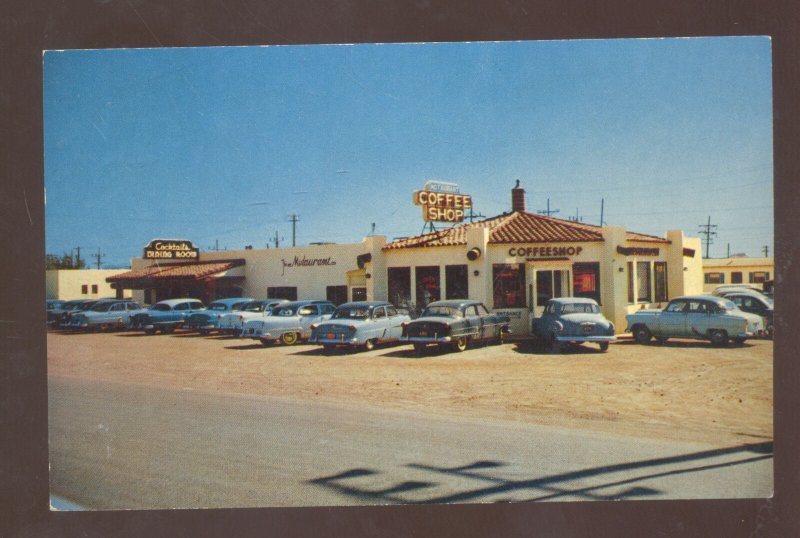 HOLBROOK ARIZONA ROUTE 66 THE MOTAURANT RESTAURANT OLD CARS VINTAGE POSTCARD