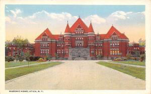 Utica New York 1920s Postcard Masonic Home