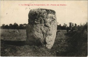 CPA Le Menhir de Vaumoisson dit Pierre au Diable (138089)