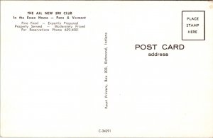 Postcard 500 Club Restaurant and Lounge at Essex House Pennsylvania and Vermont