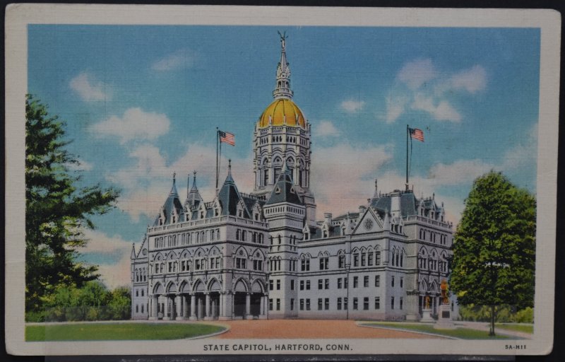 Hartford, CT - State Capitol - 1936 Posted from Canada