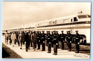 Freedom Train Postcard RPPC Photo US Army Soldier c1930's Unposted Vintage