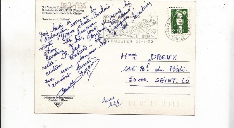 BF24335 ile de noirmoutier vendee embarcadere  france  front/back image