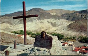 Vtg Death Valley National Monument Plaque Cross California CA Unused Postcard