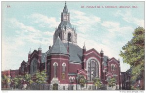 LINCOLN, Nebraska, 1900-1910's; St. Paul's M.E. Church