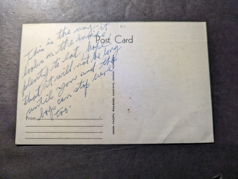 Mint USA PPC Postcard North Platte NE Union Pacific Railroad Canteen