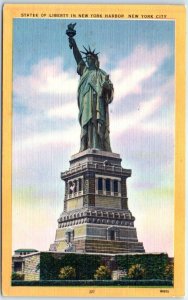 Postcard - State Of Liberty In New York Harbor - New York City, New York