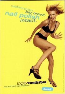 WONDER BRA SEXY WOMAN Underwear VINTAGE Advertising POSTCARD CE11