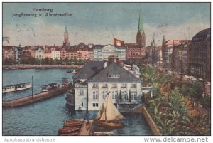 Germany Hamburg Jungfernstieg und Alsterpavillon 1919