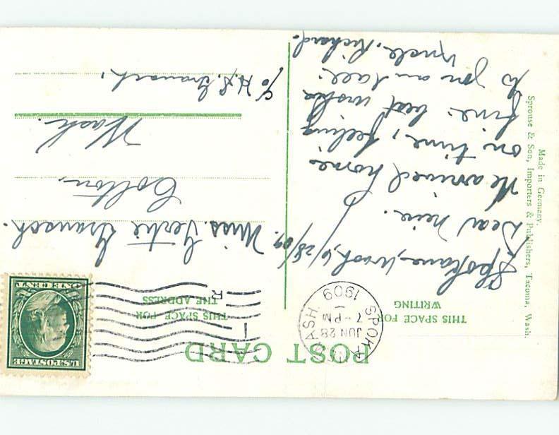 Divided-Back WATER SCENE Spokane Washington WA hk3370