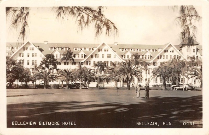 RPPC BELLEVIEW BILTMORE HOTEL Belleair, Florida Golf Course c1940s Vintage Photo