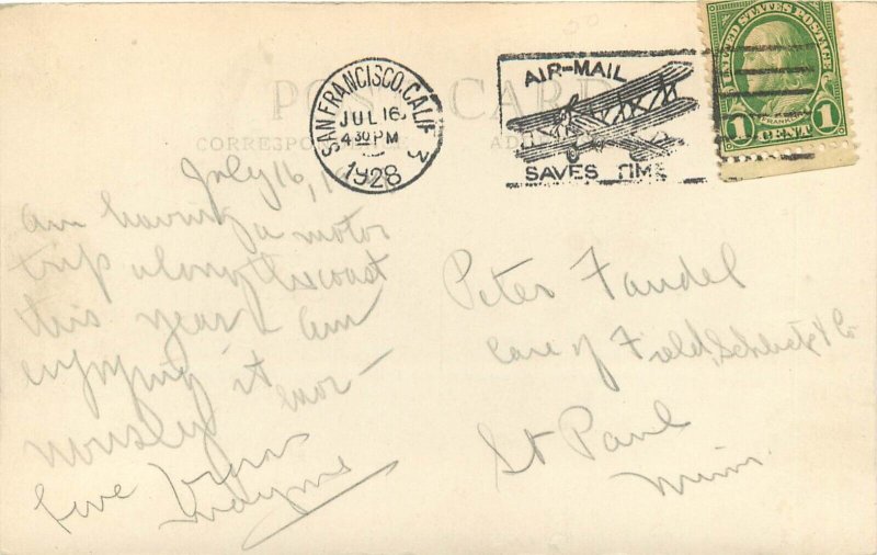 RPPC: Memorial Museum Golden Gate Park San Francisco CA People at Event c1928