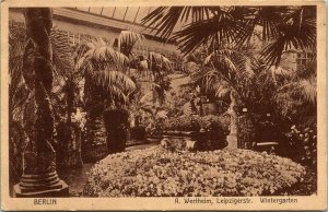 A Wertheim Leipzigerstr Wintergarten Berlin WB Postcard VTG PM WOB Note 