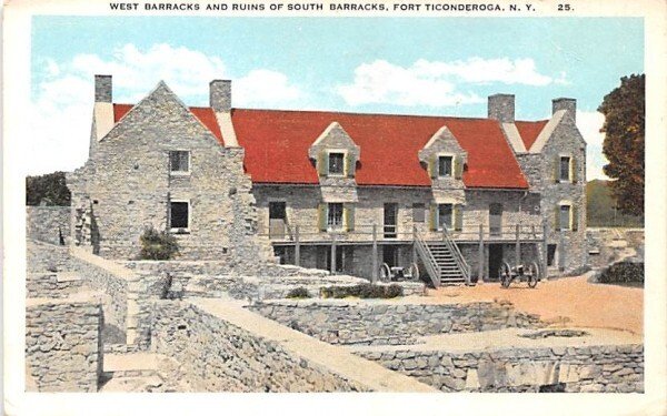 West Barracks & Ruins of South Barracks Fort Ticonderoga, New York  