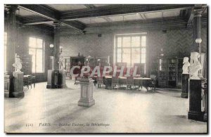 Old Postcard Paris Institut Pasteur the Library